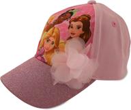 👑 stylish disney frozen elsa and anna cotton baseball cap with sparkling glitter pom логотип
