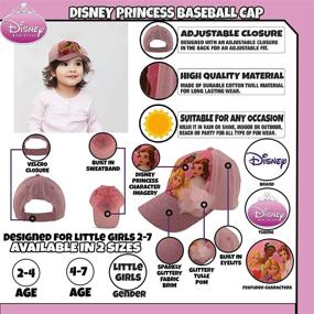 img 3 attached to 👑 Stylish Disney Frozen Elsa and Anna Cotton Baseball Cap with Sparkling Glitter Pom