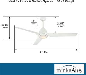 img 2 attached to 🌀 Minka-Aire F753L-WHF Java LED 54-Inch Ceiling Fan: Sleek and Modern Design in Flat White Finish