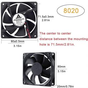 img 2 attached to Efficient Cooling Solution: GDSTIME 80mm x 20mm 8020 12V DC Brushless Cooling Fan with Sleeve Bearing and 2-Pin Connector