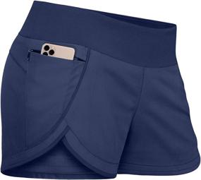 img 4 attached to 🏃 Achieve Optimal Comfort and Convenience with Fulbelle Women's Banded Waist Running Fitness Workout Shorts - Featuring Invisible Zipper Pockets