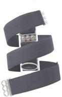 the unbelt jet black silver women's accessories in belts logo