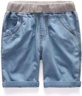 🔵 dark blue boys' clothing: mallimoda washed shorts logo