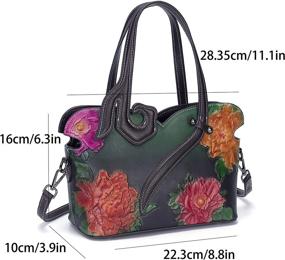 img 1 attached to 👜 Premium YHOK Genuine Leather Handbags: Stylish Crossbody Women's Handbags & Wallets