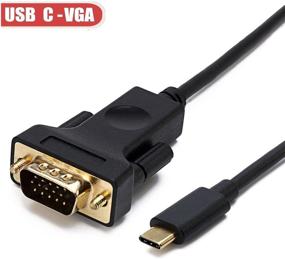 img 2 attached to 💻 USB-C to VGA Adapter Cable 1.8M - CableDeconn Thunderbolt 3 Type C to VGA Male Converter, Enhanced SEO