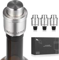 🍾 preserve the taste: vacumaster wine stopper set - stainless steel vacuum wine saver for champagne & more логотип