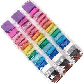 img 4 attached to Pack of 48 Assorted Glitter Packs by Horizon Group USA - Neon, Metallic, and Glitter Colors