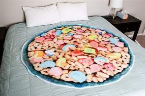 img 2 attached to 🥣 Charmed Cereal Blanket: The Sweeter Alternative to Donut, Pizza, Cookie, and Burrito Blankets!