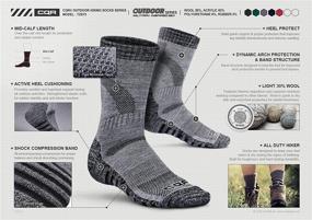 img 2 attached to 🧦 CQR Moisture Wicking Hiking Socks - Pack of 3 or 5 Pairs for Men and Women | Outdoor Sports Trekking Crew Socks with Mid Calf Cushioning