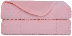img 4 attached to 🛌 Minky Weighted Blanket Queen 15lbs for Adults, Pink Breathable Super Soft - ACOMOPACK, 48"×78", All Season Heavy Blanket with Premium Glass Beads