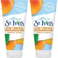 🍑 st. ives acne control, apricot scrub 6 oz: double pack for effective results logo