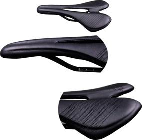 img 3 attached to 🚵 RICYRLK Bike Seat - Road Bike Saddle | Comfortable MTB Saddle | Lightweight Carbon Fiber Bicycle Saddle | Cycling Leather Soft Seat Cushion