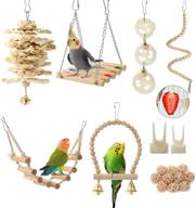 🐦 bird parrot toys swing: a full range of cage accessories for parakeets, cockatiels, lovebirds, conures, budgie, macaws, finches, and small pets logo