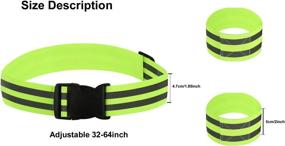 img 3 attached to 🏃 TOOAVIL Reflective Belt for Cycling, Dog Walking, and Running – High Visibility Safety Belt with 2Pack Reflector Armbands, Adjustable Elastic Design for Enhanced Reflectivity and Visibility