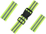 🏃 tooavil reflective belt for cycling, dog walking, and running – high visibility safety belt with 2pack reflector armbands, adjustable elastic design for enhanced reflectivity and visibility логотип