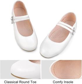 img 2 attached to 👸 MIXIN Elegant Ballet Bridal Flat Shoes for Little Girls in Uniform Princess Style