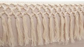 img 4 attached to HHTCAL Sewing Cotton Fringe Trim in Beige - 4 Yards Boho Macrame Tassel Fringe Ribbon for Various Projects