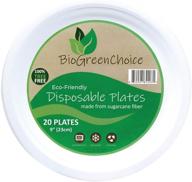 🌱 ecogreenchoice: 240 count bio-friendly bagasse/natural sugarcane disposable plates - heavy duty & microwave safe for thanksgiving & events logo