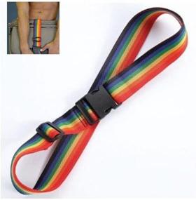 img 1 attached to 🌈 Rainbow Carry-on Luggage Suitcase with Backpack Straps