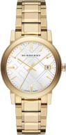 🕰️ swiss rare gold silver 34mm date dial wrist watch for women - the city bu9103 logo