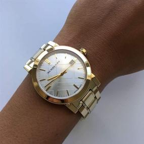 img 2 attached to 🕰️ Swiss Rare Gold Silver 34mm Date Dial Wrist Watch for Women - The City BU9103