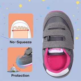 img 1 attached to 👟 RIBONGZ Toddler Sneakers: Stylish Athletic Walking Shoes for Girls