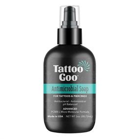 img 1 attached to Tattoo Goo Deep Cleansing Soap for Tattoos & Body Piercings - Enriched Skin Care with Essential Oils - Mild, Rapid-Acting, Infection Defense - Antibacterial - Antimicrobial - 2 oz