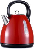 🔴 avan-pacific stainless steel 360°cordless electric kettle 1.7l 1500w auto shut-off - red логотип