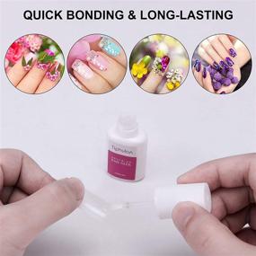 img 1 attached to 💅 High-quality Brush on Nail Glue for Press On Nails - Fast & Strong Adhesive for Perfect Acrylic Nails, 4pcs Bulk Nail Glue Set - Tiphulan 7ML/0.23OZ