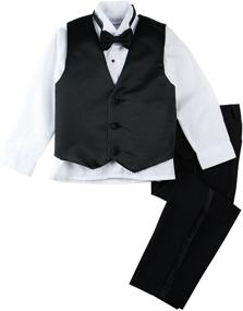 img 3 attached to Modern Tuxedo Black Burgundy Boys' Clothing and Suits & Sport Coats by Spring Notion