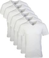 gildan v neck t shirts white large men's clothing logo