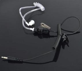 img 3 attached to 🎧 2.5mm Surveillance Headset Earpiece with Clear Acoustic Coil Tube, Receiver/Listen Only, Medium Earmolds, One Mushroom Earbud Ear Tip - Ideal for Icom Yaesu Ham Radios