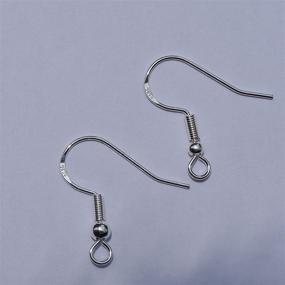 img 1 attached to Hypoallergenic French Wire Hooks: 925 Sterling Silver Earring Hooks for DIY Jewelry Making - Pack of 40pcs