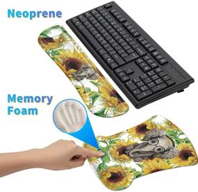 img 1 attached to Dikoer Ergonomic Mouse Pad With Wrist Support Gel Mouse Pads And Upgrade Keyboard Wrist Rest Pad Set Computer Accessories & Peripherals