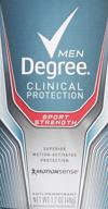🏋️ degree men clinical protection sport strength antiperspirant & deodorant 1.7 oz (pack of 3): ultimate sweat defense for active men logo