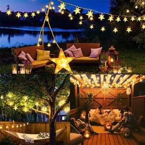 img 3 attached to 🌟 75FT Extra-Long Christmas Star String Lights - 200 LED Warm White Fairy Lights for Outdoor Indoor Decorations, Bedroom Party, Wedding, Garden, Tree, Yard - Plug in