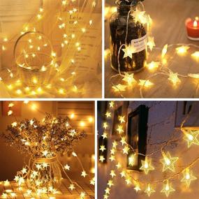 img 2 attached to 🌟 75FT Extra-Long Christmas Star String Lights - 200 LED Warm White Fairy Lights for Outdoor Indoor Decorations, Bedroom Party, Wedding, Garden, Tree, Yard - Plug in