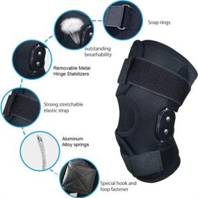 img 1 attached to 🏋️ FunCee Hinged Knee Brace: Adjustable Compression Wrap for ACL, Tendon, Ligament & Meniscus Tear Injuries - Perfect for Sports and Active Lifestyles (XXL)