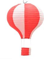 🎈 colorful hot air balloon paper lantern decoration set for weddings, birthdays, and parties - 5pcs/lot, 12 inch red pompoms included logo