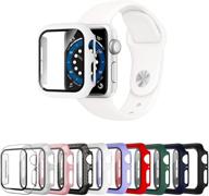 🔒 10-пачка mocodi чехол для apple watch 44 мм серия 6/5/4/se с защитным стеклом из закаленного стекла - ультратонкий ударопрочный бампер из прочного поликарбоната, полное покрытие от царапин для мужчин и женщин - набор аксессуаров iwatch логотип