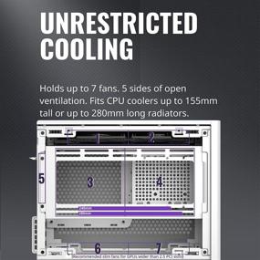 img 1 attached to Cooler Master MasterBox NR200P Mini ITX Computer Case - Tempered Glass Side Panel