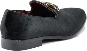 img 1 attached to 👠 Timeless Rhinestone Velvet Loafers - Vintage Classic