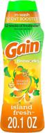 🏝️ enhance your laundry experience with gain gain fireworks in-wash scent booster beads, island fresh - 20.1 ounce pack logo