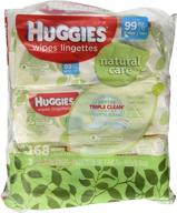 🧻 салфетки huggies без аромата в упаковке soft pack, 168 шт. всего, 56 шт. (3 упаковки) логотип