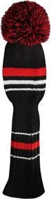 img 2 attached to 🏌️ Scott Edward Knit Golf Head Covers for Woods Set of 3 - Fits Driver (460cc), Fairway Wood, and Hybrid (UT) - The Perfect Addition to Your Golf Bag