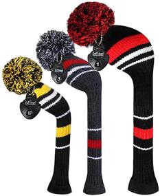 img 4 attached to 🏌️ Scott Edward Knit Golf Head Covers for Woods Set of 3 - Fits Driver (460cc), Fairway Wood, and Hybrid (UT) - The Perfect Addition to Your Golf Bag