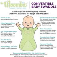 🏻 woombie convertible baby swaddling blanket | versatile arms-free wearable blanket for infants | suitable for babies up to 6 months | freebird design | weight: 14-19 lbs logo