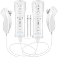 🎮 wii motion plus remote: soanufa wii controller with built-in motion plus and wii nunchuck, white 2 pack - compatible with wii/wii u console logo