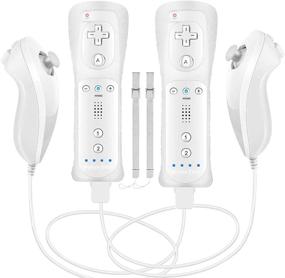 img 4 attached to 🎮 Wii Motion Plus Remote: Soanufa Wii Controller with Built-in Motion Plus and Wii Nunchuck, White 2 Pack - Compatible with Wii/Wii U Console