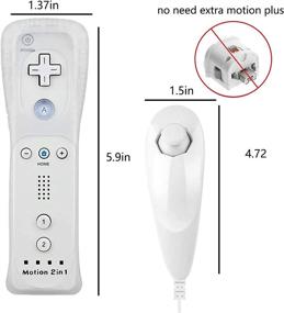 img 3 attached to 🎮 Wii Motion Plus Remote: Soanufa Wii Controller with Built-in Motion Plus and Wii Nunchuck, White 2 Pack - Compatible with Wii/Wii U Console